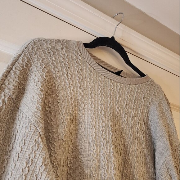 Shein stretchy gray textured sweater top M - Picture 2 of 4